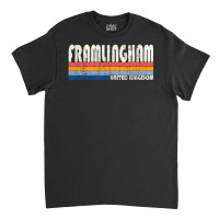 Retro Vintage 70s 80s Style Framlingham, United Kingdom Classic T-shirt | Artistshot