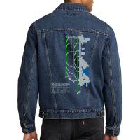 Trending Sea Seatac Seattle Airport Art Men Denim Jacket | Artistshot