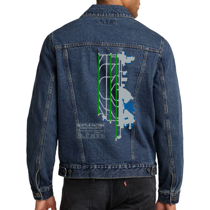 Trending Sea Seatac Seattle Airport Art Men Denim Jacket by seifertmurryq3jmxs | Artistshot