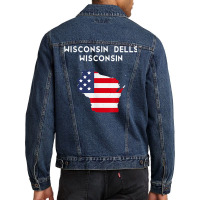 Wisconsin Dells Wisconsin Usa State America Travel Wisconsin T Shirt Men Denim Jacket | Artistshot