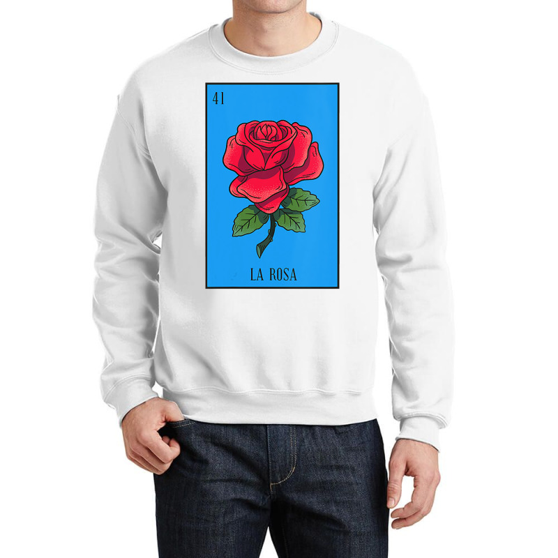 Womens Mexican Lottery La Rosa Rose Game Of Mexico Latino Design Vneck Crewneck Sweatshirt by AlejandroArtist | Artistshot