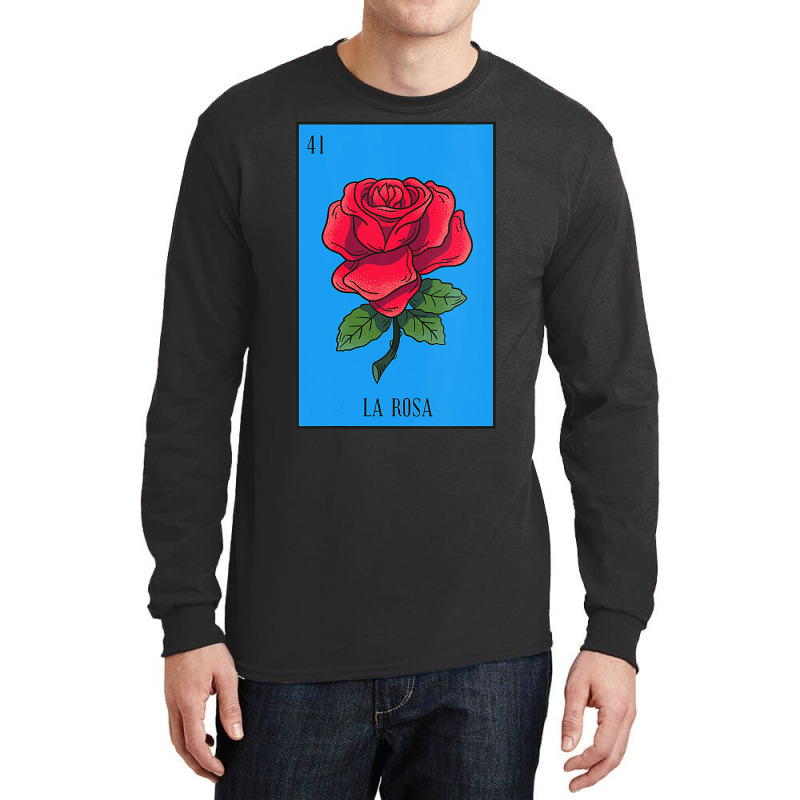 Womens Mexican Lottery La Rosa Rose Game Of Mexico Latino Design Vneck Long Sleeve Shirts by AlejandroArtist | Artistshot