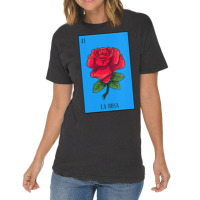 Womens Mexican Lottery La Rosa Rose Game Of Mexico Latino Design Vneck Vintage T-shirt | Artistshot