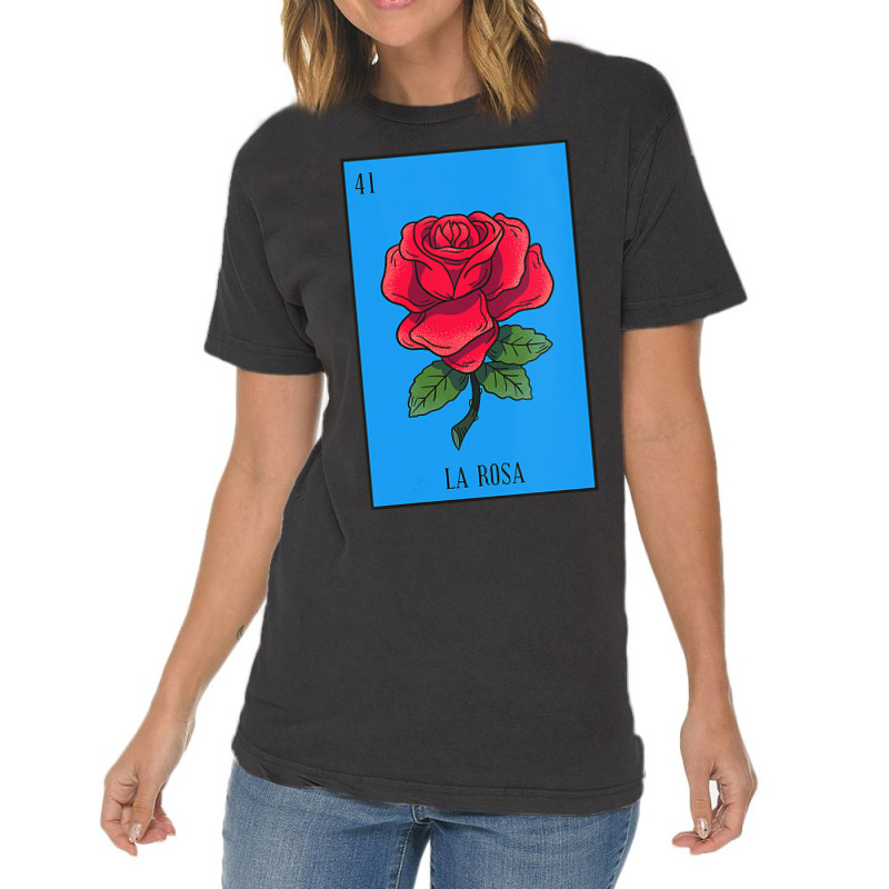 Womens Mexican Lottery La Rosa Rose Game Of Mexico Latino Design Vneck Vintage T-Shirt by AlejandroArtist | Artistshot