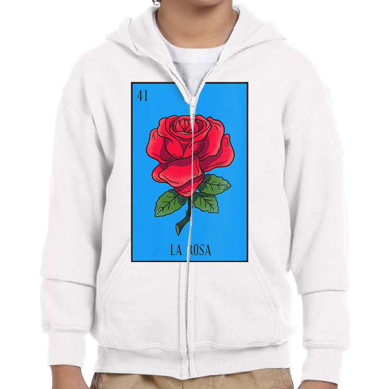 Womens Mexican Lottery La Rosa Rose Game Of Mexico Latino Design Vneck Youth Zipper Hoodie by AlejandroArtist | Artistshot