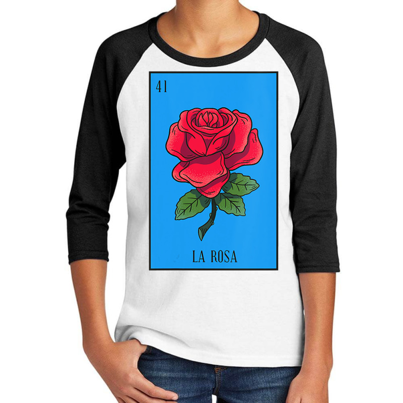 Womens Mexican Lottery La Rosa Rose Game Of Mexico Latino Design Vneck Youth 3/4 Sleeve by AlejandroArtist | Artistshot