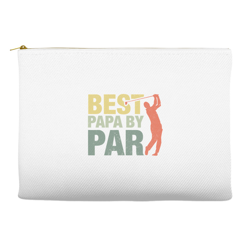 Funny Best Papa By Par Father S Day Golf  Gift Grandpa Accessory Pouches | Artistshot