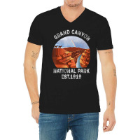 Grand Canyon National Park Arizona Vintage Retro 70s 80 V-neck Tee | Artistshot