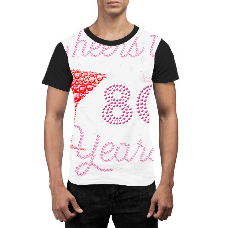 Cheers To 80 Years 80th Birthday 80 Years Old Bday Graphic T-shirt | Artistshot