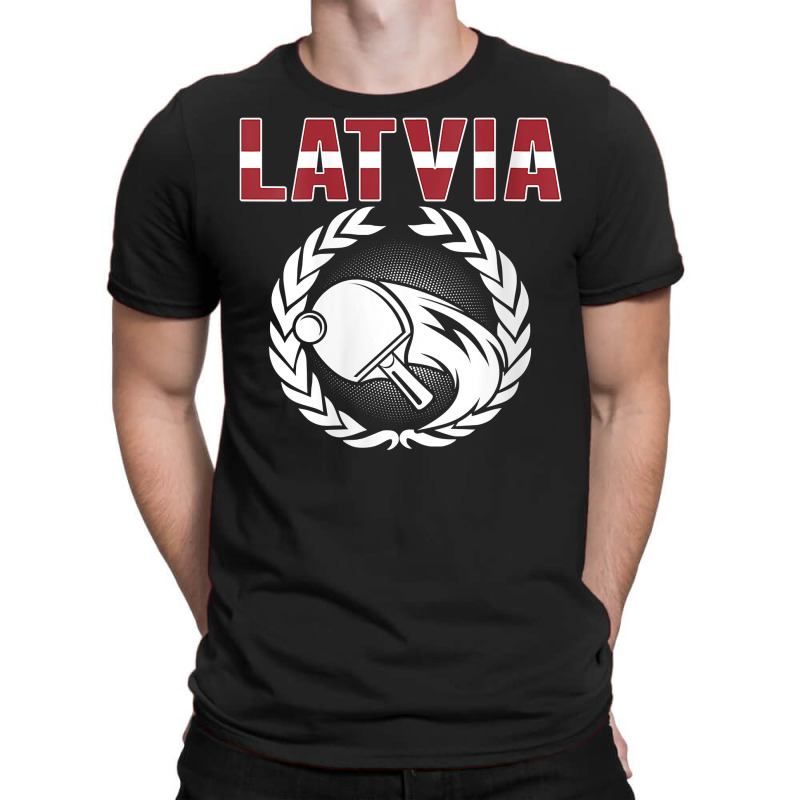 Womens Latvia Table Tennis Lovers Latvian Ping Pong Team Supporter V N T-shirt | Artistshot