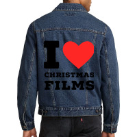 I Love Christmas Films Men Denim Jacket | Artistshot