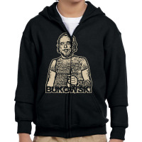 Vintage Charles Bukowski Youth Zipper Hoodie | Artistshot