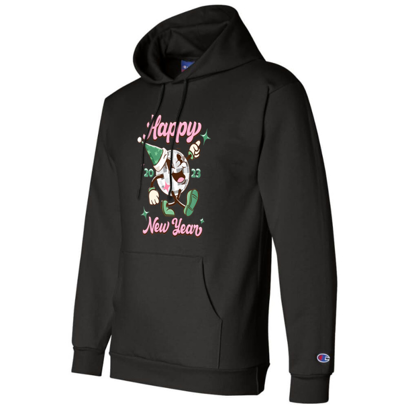 Happy Mirror Ball Happy New Year 2023 Retro Disco Holiday Champion Hoodie | Artistshot