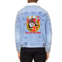 Year Of The Rabbit 2023 Chinese New Year 2023 Boy Girls Gift Unisex Sherpa-lined Denim Jacket | Artistshot