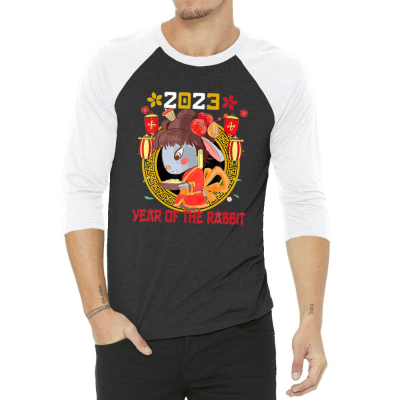 Year Of The Rabbit 2023 Chinese New Year 2023 Boy Girls Gift 3/4 Sleeve Shirt | Artistshot