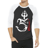 Limited Edition Om-ganesha And Lord Shiva Divine Trident Trishul 3/4 Sleeve Shirt | Artistshot