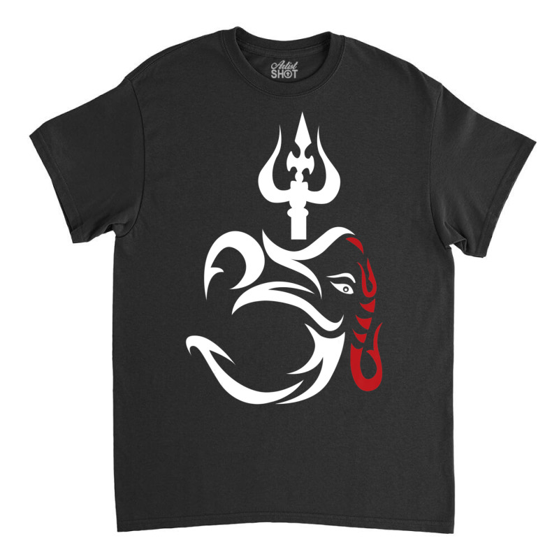 Limited Edition Om-ganesha And Lord Shiva Divine Trident Trishul Classic T-shirt by yumgaugeteuda | Artistshot