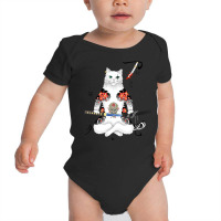 Japanese Samurai Cat Katana Ninja Yakuza Tattoo Baby Bodysuit | Artistshot