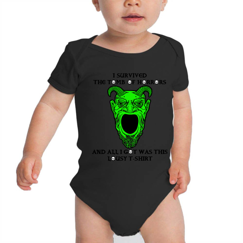 I Survived The Tomb Of Horrors Baby Bodysuit by Crews Micki | Artistshot