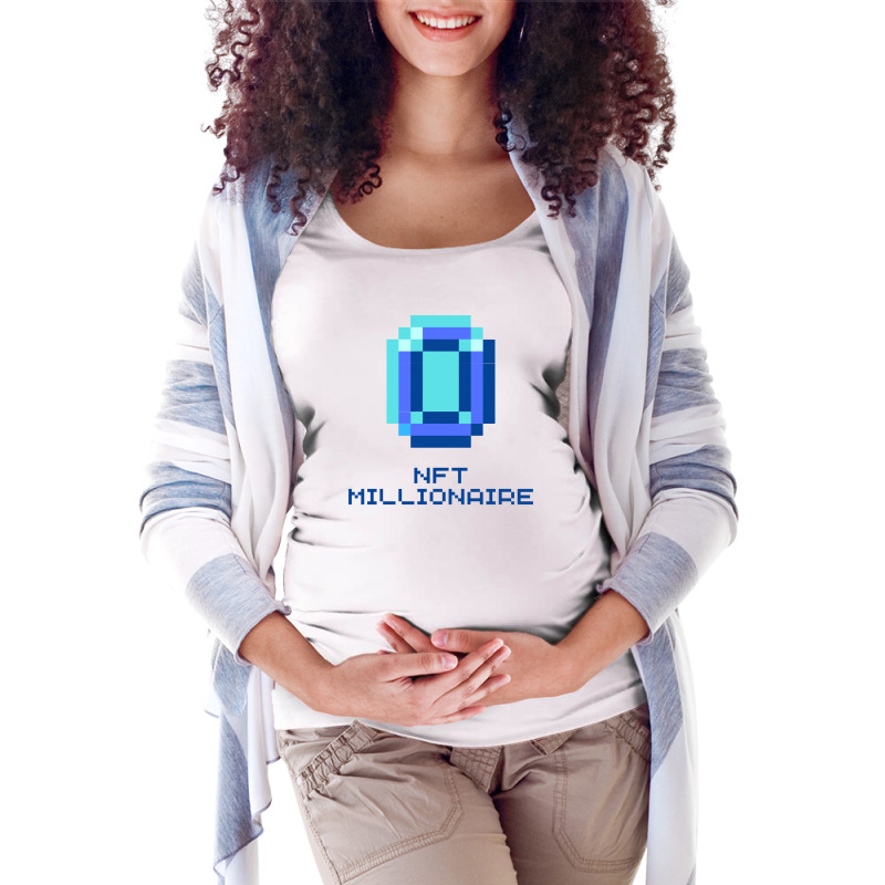 Nft Collector - Token, Investment Maternity Scoop Neck T-shirt by Yans Digital | Artistshot