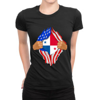 Trending Panamanian Blood Inside Me Panama Flag Gift Ladies Fitted T-shirt | Artistshot