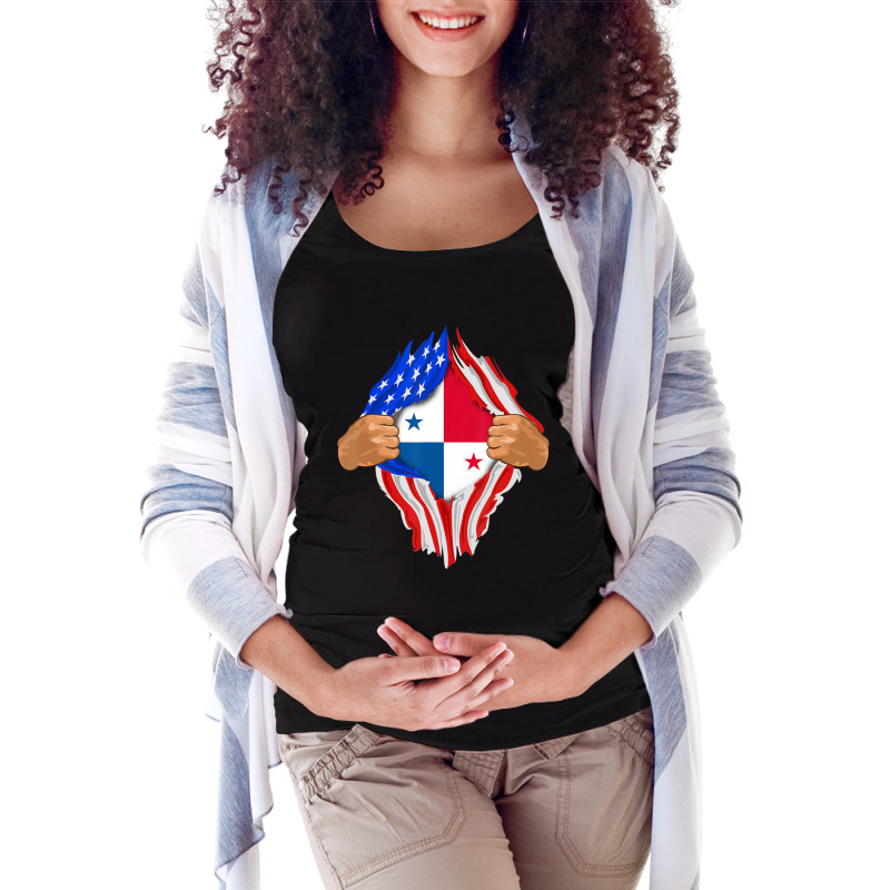 Trending Panamanian Blood Inside Me Panama Flag Gift Maternity Scoop Neck T-shirt by yumgaugeteuda | Artistshot