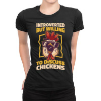 Introverted Chickens Funny Introvert Gift Ladies Fitted T-shirt | Artistshot