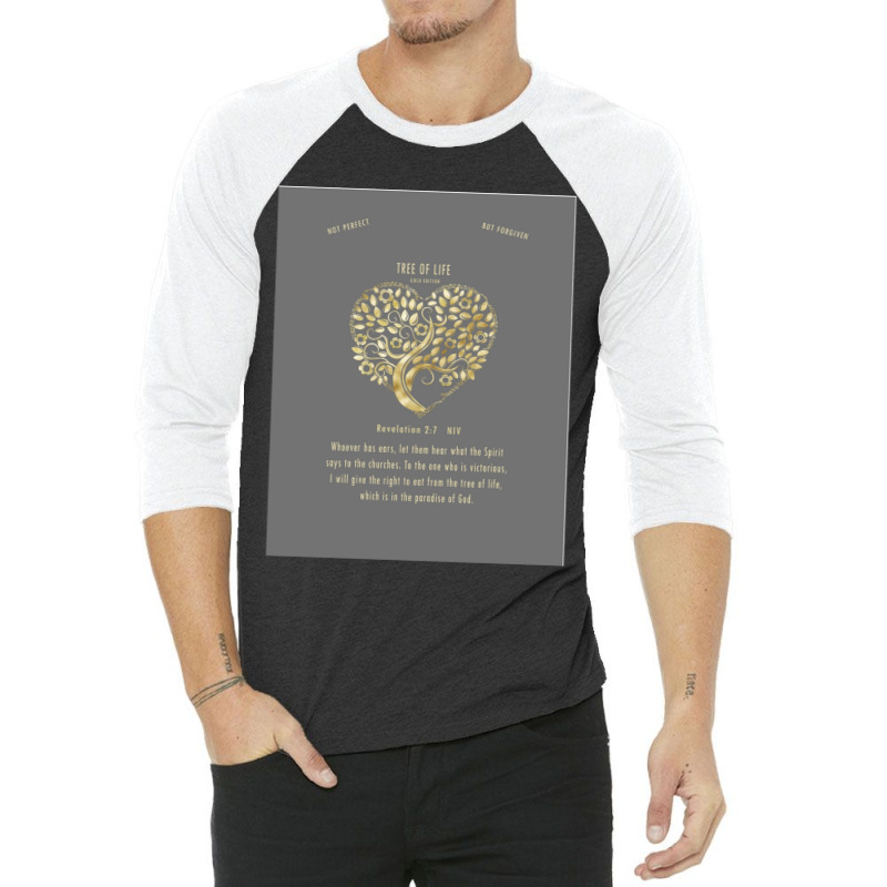 Christian Bible Verse Tree Of Life Revelation 27 2 3/4 Sleeve Shirt by KelliBrimner | Artistshot