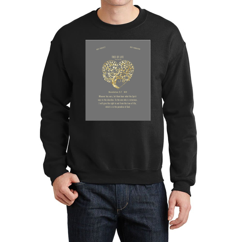 Christian Bible Verse Tree Of Life Revelation 27 2 Crewneck Sweatshirt by KelliBrimner | Artistshot