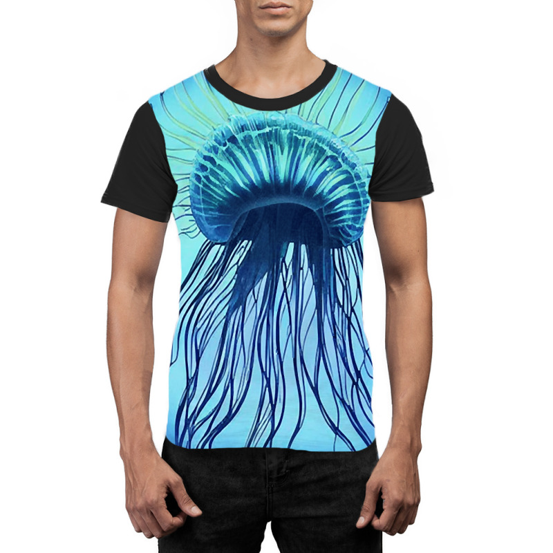 Jellyfish Artwork Marine Graphic T-shirt | Artistshot