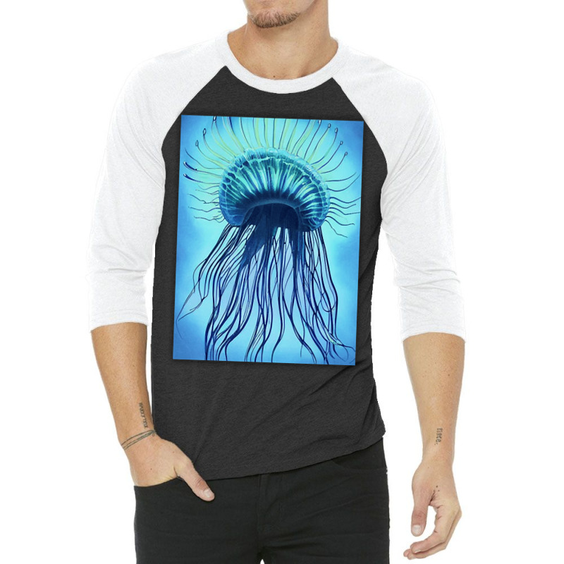 Jellyfish Artwork Marine 3/4 Sleeve Shirt | Artistshot