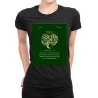 Christian Bible Verse Tree Of Life Revelation 27 3 Ladies Fitted T-shirt | Artistshot