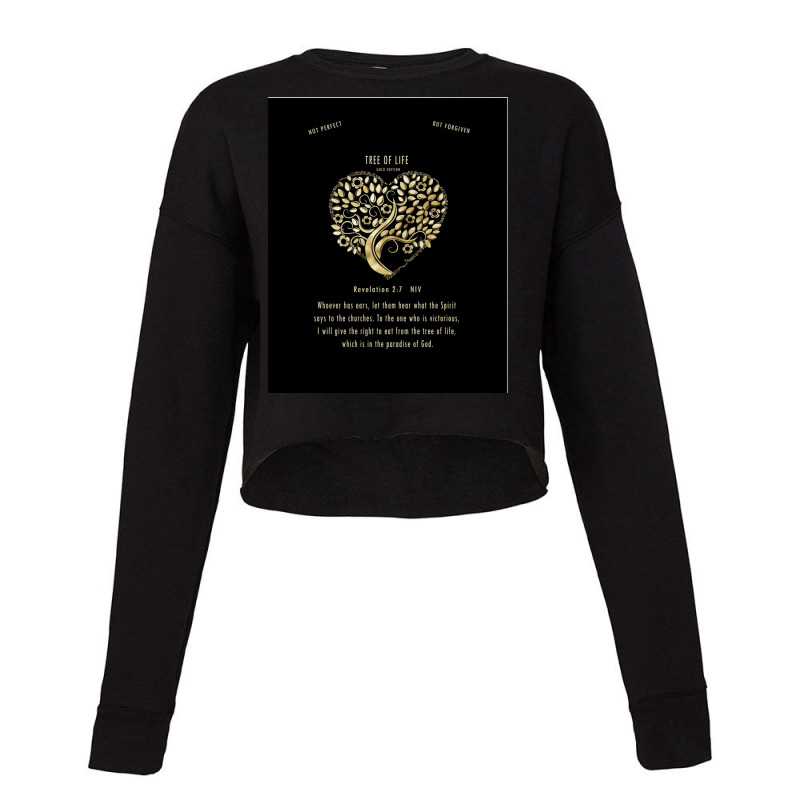 Christian Bible Verse Tree Of Life Revelation 27 6 Cropped Sweater by KelliBrimner | Artistshot