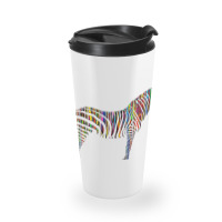 Trending Rainbow Zebra Striped Horse In Sunglasses Travel Mug | Artistshot