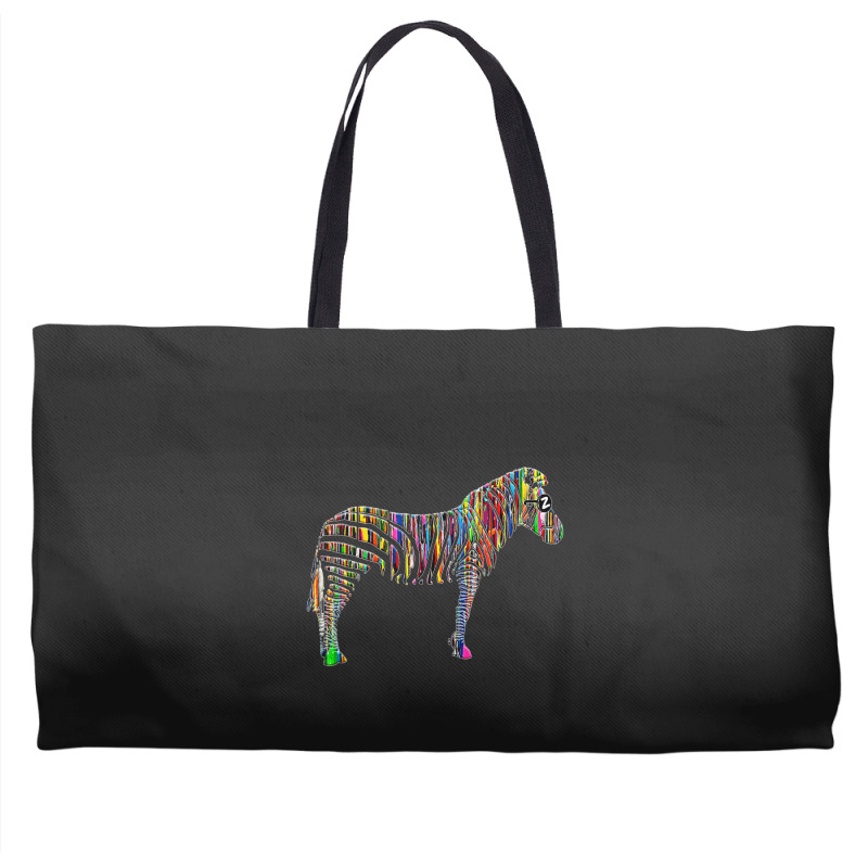 Trending Rainbow Zebra Striped Horse In Sunglasses Weekender Totes | Artistshot