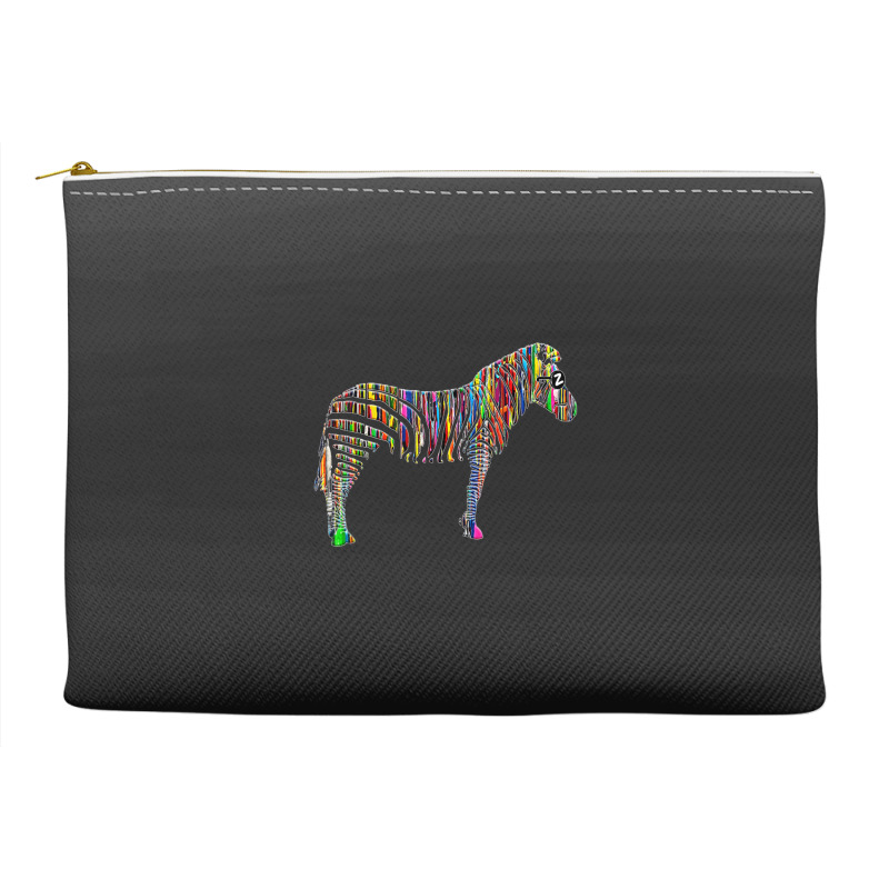 Trending Rainbow Zebra Striped Horse In Sunglasses Accessory Pouches | Artistshot