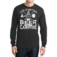 Camping Hoodie Men Women Beer Campfire Graphic Tent Long Sleeve Shirts | Artistshot