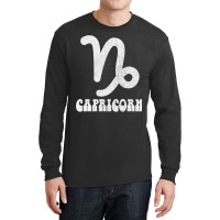 Capricorn Retro Zodiac Symbol Fadedstyle Design Long Sleeve Shirts | Artistshot