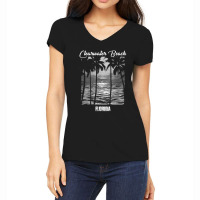 Clearwater Beach Souvenir  Florida Reminder Women's V-neck T-shirt | Artistshot