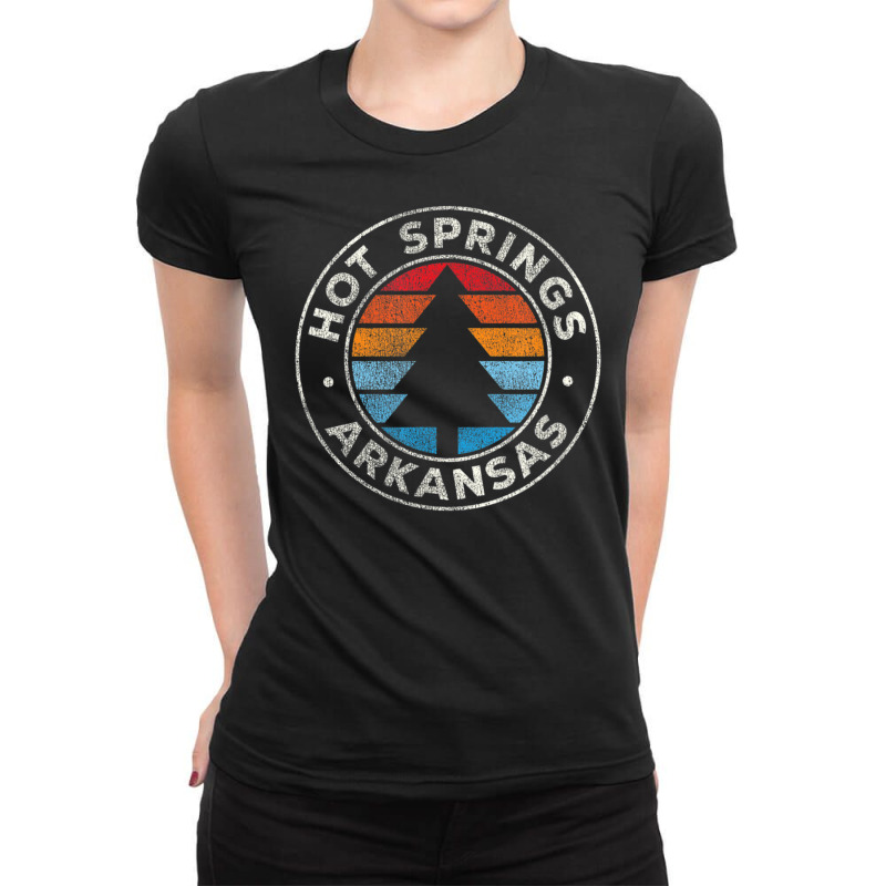 Hot Springs Arkansas Vintage Retro 70s Ladies Fitted T-Shirt by michaelyounger19 | Artistshot