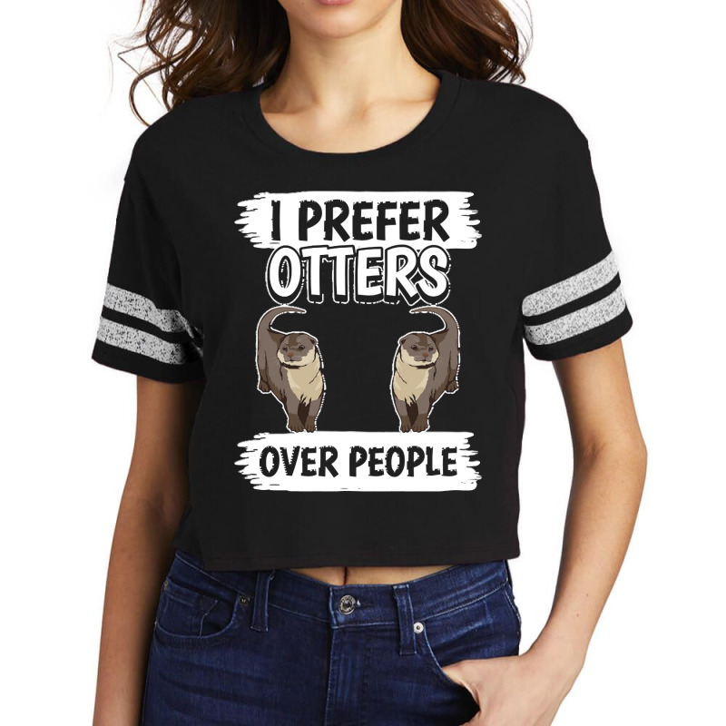 Otter T  Shirt Sea Otter I Prefer Otters Over People T  Shirt Scorecard Crop Tee by romaguerajaime937 | Artistshot