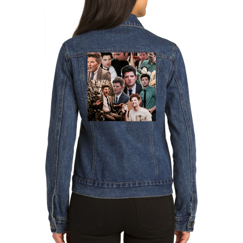 Ben Wyatt Adam Parks And Recreation Poster Ladies Denim Jacket by imarneracheb | Artistshot