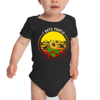 I Hate People Sassy Girls Sunflower Retro 70s Style Baby Bodysuit | Artistshot