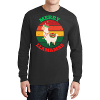 Trending Merry Llamamas-zmhjk Long Sleeve Shirts | Artistshot