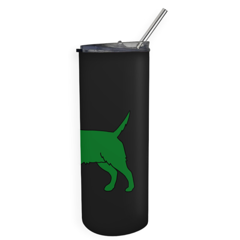 Green Christmas Dog Skinny Tumbler | Artistshot