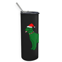 Green Christmas Dog Skinny Tumbler | Artistshot