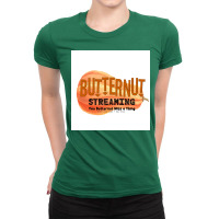 Butternut Streaming Service Home Of Tiny Secret Whispers Poster Ladies Fitted T-shirt | Artistshot