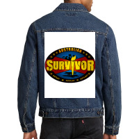 Australian Survivor Last Man Standing Poster Girl Men Denim Jacket | Artistshot