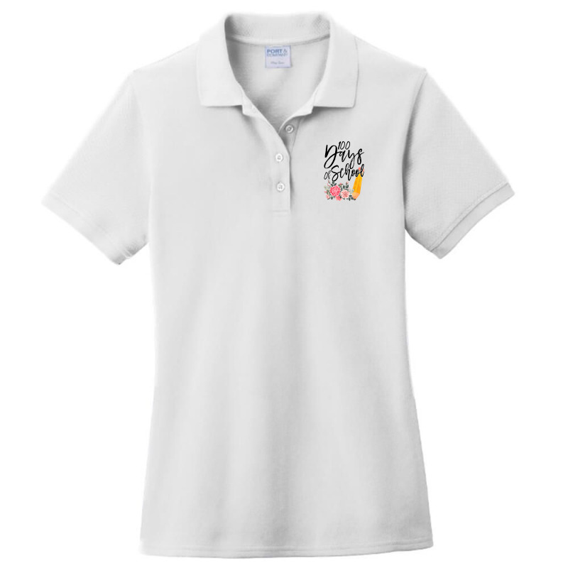 100 Days Of School For Light Ladies Polo Shirt by autlu2024 | Artistshot