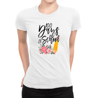 100 Days Of School For Light Ladies Fitted T-shirt | Artistshot